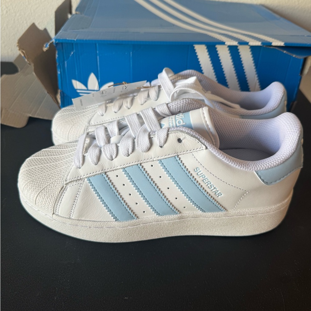 Adidas Superstar XLG Womens Shoes Size 8.5 Color: White/Light Blue